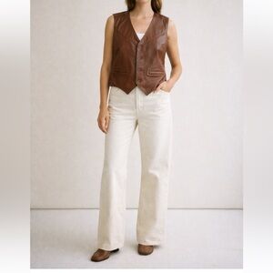 True Vintage 70’s Western leather Classic Brown Vest